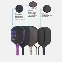 Raket Pickleball Profesional T800 Serat Karbon, Inti Busa Kelas Penerbangan, Perlengkapan Olahraga Kelas Atas 230g, Raket Suara Tajam