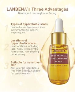 <span class=keywords><strong>Lanbena</strong></span> 20ml 面部和身体去疤精华液 液体妊娠纹去除剂 祛痘疤痕精华液 - Product Image 3