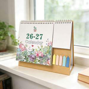 Calendrier de bureau Morandi, système de couleurs 26/27, anglais, créatif, multifonctionnel, format poche, papier artistique - Product Image 2