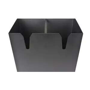 Double Box Trash Can Patent Design Fire resistant metal outer and Plastic inner liner Hotel Room Wastin Bin 8L