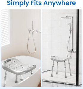 Có thể điều chỉnh vòi hoa sen phân với điều chỉnh chân-heavy Duty tắm ghế cho bên trong vòi hoa sen, cutout ghế - Product Image 4
