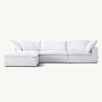 Mobilier de salon moderne de style américain canapé nuage combiné en forme de L villa Homestays Hotel factory peut être personnalisé