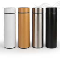 Mug Thermique 500 ml avec Infuseur à Thé, Écran Tactile, Flasque Isotherme Scellée Sous Vide, Affichage LED de Température, Bouteille Intelligente Isolée