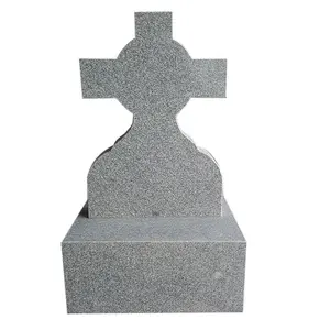 Modern Grey Carved Headstone Tombstone Sculpture Heart Shape For Outdoor Cemetery Use