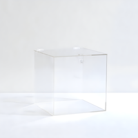 Vente en gros Perspex facile à ouvrir couvercle boîte de rangement en acrylique avec couvercle boîtes de rangement en acrylique carrées transparentes personnalisées