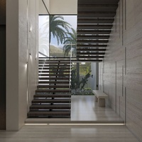 Escalier en spirale en chêne massif personnalisé, moderne et de luxe, préfabriqué, durable, pour villa, de la marque Anewson Premium