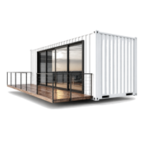 Maison conteneur préfabriquée extensible de luxe moderne de 20 pieds, module ADU, mini-maison, suite d'hôtes de jardin, entrepôt avec balcon, garantie 3 ans
