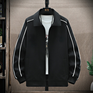 Customized logo Lapel 2025 autumn and winter new <b>men's</b> Korean casual solid color youth <b>jacket</b> trend coat breathable fashion - Product Image 2