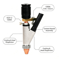 Ensemble de buse conductrice Lincoln K231-2 pour soudage à l'arc immergé, 1200A, compatible avec l'ensemble de torche de soudage à fil continu