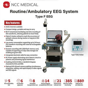 Sistema de EEG Ambulatorio Médico de 32 Canales Tipo F, Electroencefalógrafo Portátil con Wi-Fi y Video - Product Image 1