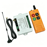 Interrupteur de télécommande sans fil RF 4 canaux DC 12V 24V 36V avec récepteur radio et antenne à ventouses pour télécommande longue portée 2000M