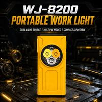 Mini Linterna LED+COB EDC con Imán en la Parte Trasera, Luz de Trabajo Blanca, Roja, Amarilla y UV, Recargable por USB, Linterna de Llavero