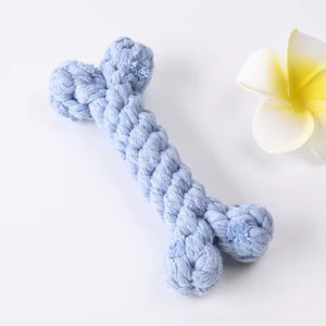 Jouets à mâcher personnalisés pour chiens, en gros, pour le nettoyage des dents, durables, en coton de luxe, en forme d'os, interactifs, pour petits chiens, cordes à mâcher pour chiens - Product Image 2