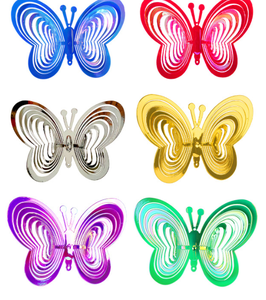 Bướm chim đuổi gió Spinners với nhấp nháy phản xạ que Vườn Chim răn đe công cụ Gradient màu gió twirlers - Product Image 1