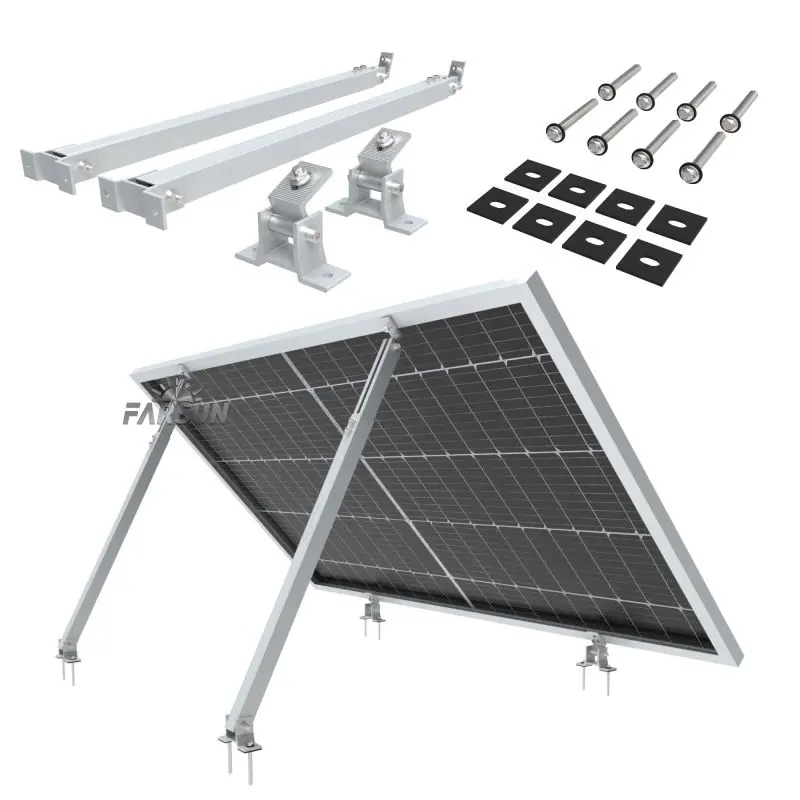 حامل لوحة طاقة شمسية من الألومنيوم قابل للتعديل من FarSun دعامة لوحة طاقة شمسية بإطار للتركيب بالطاقة الشمسية