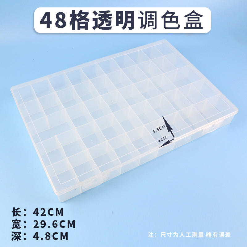 48 caja de color grande transparente