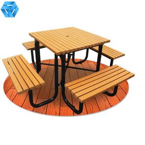 طاولة خارجية للبيع بالجملة من المصنع طقم كرسي مع 4 كراسي 5 قطع من البلاستيك - Product Image 2