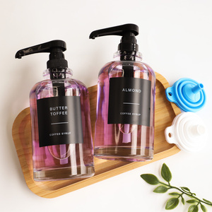 Bán <span class=keywords><strong>s</strong></span>ỉ 16oz thủy tinh trong suốt Syrup chai với 28/400 cà phê Syrup bơm cho cà phê Bar - Product Image 4