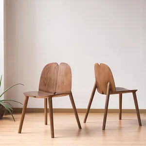 TPZ-037轻奢华北欧花形叶形单小沙发单座木制餐椅
