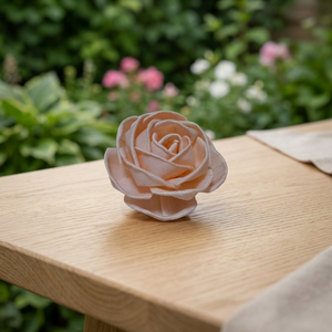 Roses artificielles en bois de Sola brun de 8 cm en gros pour mariages, décoration intérieure écologique en provenance de Thaïlande - Product Image 2