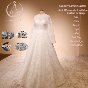 <span class=keywords><strong>Robe</strong></span> <span class=keywords><strong>de</strong></span> <span class=keywords><strong>mariée</strong></span> <span class=keywords><strong>de</strong></span> luxe classique à col montant et manches longues, ornée <span class=keywords><strong>de</strong></span> fleurs en dentelle, coupe trapèze modeste, <span class=keywords><strong>pour</strong></span> <span class=keywords><strong>mère</strong></span> <span class=keywords><strong>de</strong></span> <span class=keywords><strong>la</strong></span> <span class=keywords><strong>mariée</strong></span>, grandes tailles, sur mesure, vente en gros - Product Image 2