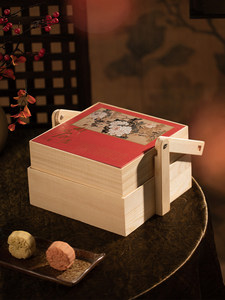 Caja de embalaje rectangular para Mooncakes, estilo chino, para 8 piezas, de piel de hielo y carne fresca, Festival de Medio Otoño 2026, caja sólida de doble capa de alta gama - Product Image 2