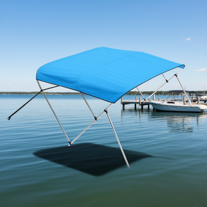 Auvent de bateau Premium Pacific Blue 3-Bow Bimini Top 6'Lx61-66"W 46'H - Product Image 2