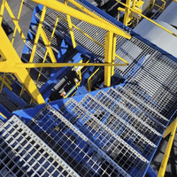 Vente chaude d'escaliers métalliques préfabriqués antidérapants en acier galvanisé pour l'extérieur