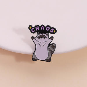 เข็มกลัดรูปหมีแพนด้าตัวน้อยน่ารักเข็มกลัดเคลือบโลหะรูปตัวอักษรภาษาอังกฤษ - Product Image 2