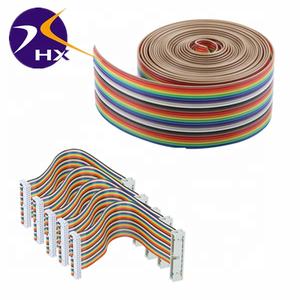 OEM FFC Costume Vw-1-Hf 40Pin 2.54Mm Pitch <span class=keywords><strong>Ribbon</strong></span> Cabo 34 36 Pin Flat RFID Cabo Plano 8pin IDC 28awg FEP Cablagem Plana - Product Image 1