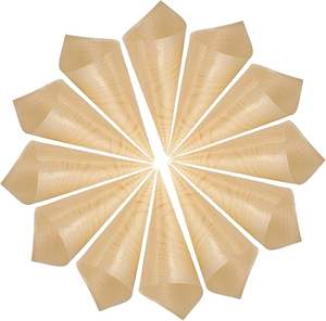 Cônes de dégustation en bois polaire de haute qualité Cône en bois jetable pour apéritif pour verres - Product Image 1