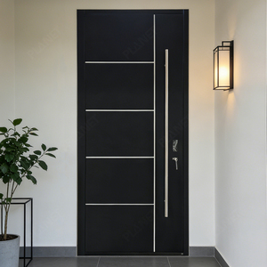 Porta d'Ingresso <span class=keywords><strong>in</strong></span> Alluminio dal Design Moderno, Porte di Sicurezza <span class=keywords><strong>in</strong></span> MDF e Alluminio per Case, Direttamente dalla Fabbrica - Product Image 1