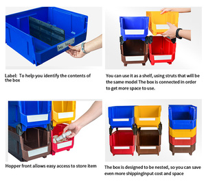Contenitori di Stoccaggio Pieghevoli in Plastica <span class=keywords><strong>a</strong></span> Due Livelli, Design Industriale, Organizzatori per Vestiti, Scarpe, Gioielli, Alimenti e Spezie - Product Image 3