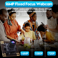 16MP Geniş Açılı USB Kamera Kartı Mini UVC USB2.0 4K Video Lightburn Kamera Modülü Windows Android Mac Linux Raspberry Pi için