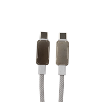 Cable de Carga Rápida para Teléfono, Puertos C a C, Cable de Carga Trenzado para Cargador de Teléfono Móvil, Cable de Carga para Teléfono, Cable de Datos USB