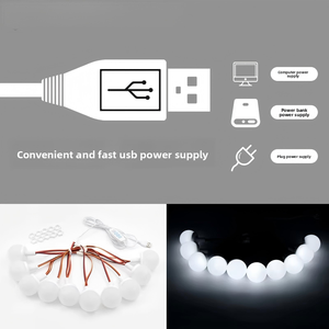 Lampada LED Moderna <span class=keywords><strong>da</strong></span> 50mm per Specchio <span class=keywords><strong>da</strong></span> Trucco, USB 5V, 3 Temperature di Colore, Perforata, IP20, Controllo Touch, per <span class=keywords><strong>Tavolo</strong></span> <span class=keywords><strong>da</strong></span> Toeletta - Product Image 5