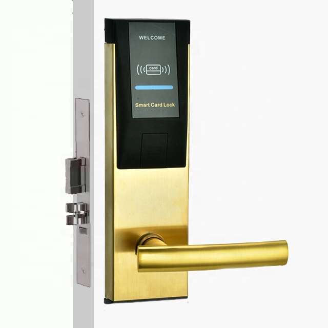 Электронный программируемый замок из нержавеющей стали для управления доступом в гостиницах, замок для ключей и карт RF, безопасный замок для отеля