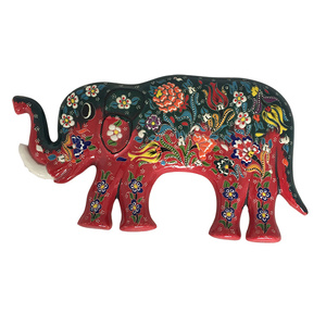 Vase mural en céramique turque antique avec des motifs d'éléphants en frise faits à la main Cuit à haute température - Product Image 4