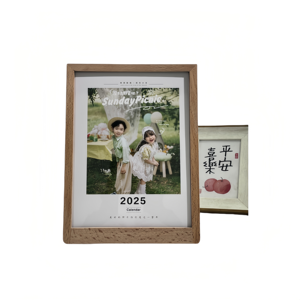 Kit de cadre photo en bois créatif personnalisé cadeau commémoratif pour album d'impression en papier et carton fait à la main
