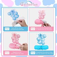 Décorations en papier nid d'abeille pour révélation du sexe, 12 pièces, autocollants artisanaux DIY, centre de table, décoration de fête pour baby shower