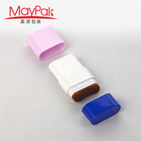 Qualité Vide 10ml 15ml 20ml Plastique PP Cosmétique Recyclable Ovale Twist up Déodorant Bâton Conteneur avec Brosse