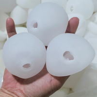 DIY TPR 4cm 6cm Coque de boule vide blanche réutilisable pour jouet sensoriel anti-stress, effet cire craquelée et texture souple