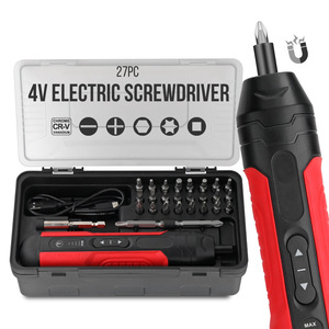 Tournevis électrique 4V, ensemble de 27 pièces, batterie rechargeable, usage domestique - Product Image 1