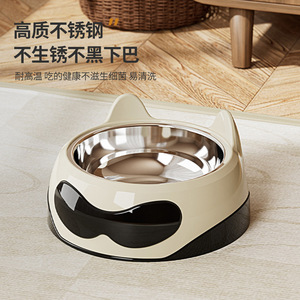 ชามอาหารสัตว์เลี้ยง Coolcat สแตนเลส ป้องกันการลื่นไถล สำหรับแมวและสุนัข พร้อมฐานกันลื่น - Product Image 1
