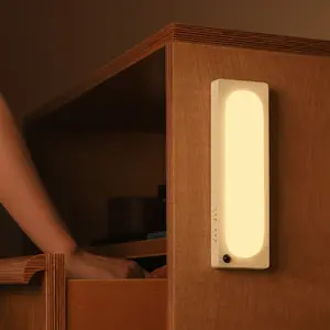充電式ポータブルワイヤレス磁気スマートホームウォール階段廊下寝室ランプモーションセンサーナイトライト
