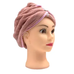 Custom Logo Personalized Dry Quick Water Hair Towel Turban Wrap Microfiber Towel For Hair Salon