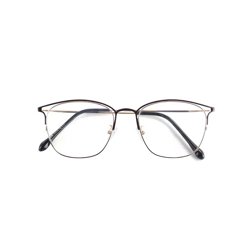 Armações de óculos para leitura, para senhoras, óculos de leitura com prescrição de metal, anti luz azul
