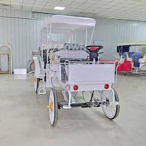 Buggy de Tourisme Vintage Européen Élégant avec Siège Noir pour Transport Romantique en Extérieur - Product Image 1
