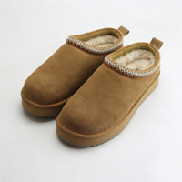 Vente directe d'usine OEM/ODM Bottes de neige pour femmes Bottes d'hiver imperméables Tissu en duvet Double face en peau de mouton avec chaleur hivernale