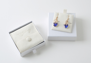 Customized logo Hot Sale <b>Mini</b> Microfiber Earrings Ring Jewelry <b>Bag</b> Set Snap Closure Packaging Package Contains Microfiber Pad - Product Image 6